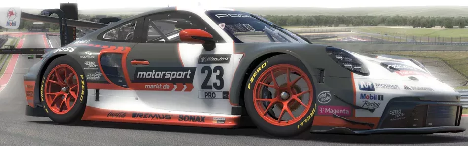 Der MotorsportMarkt.de 911 Porsche GT3 für iRacing, Design von A. Zeithman